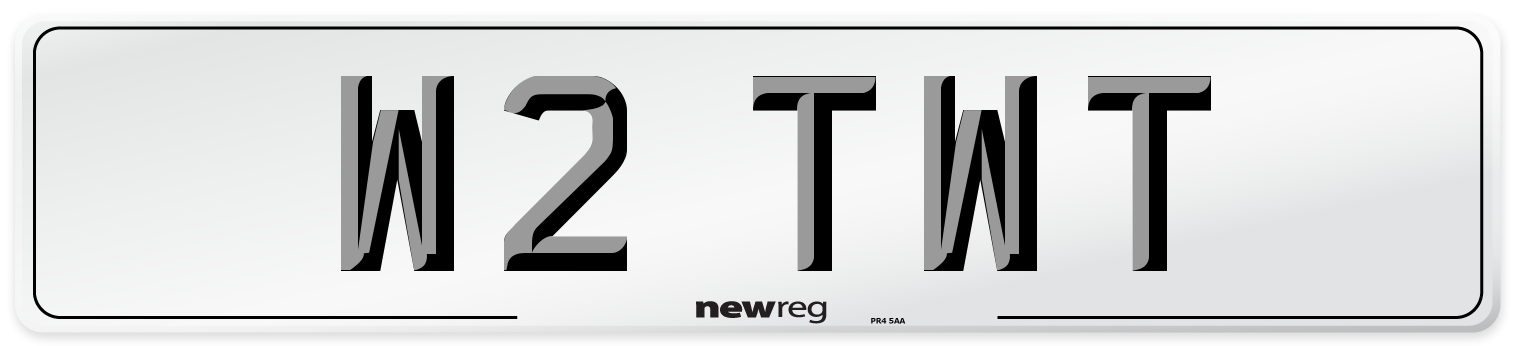 W2 TWT Number Plate from New Reg